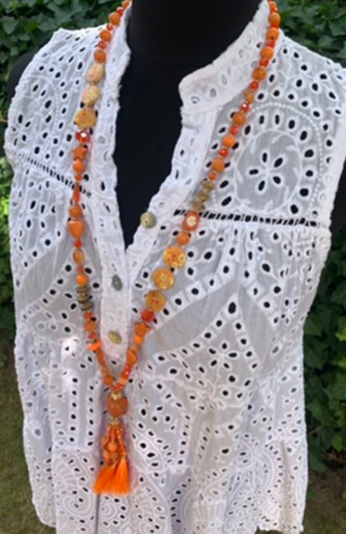 Kette BUDDHA orange jetzt €29,90 statt €49,90 im Super-Summer-Sale