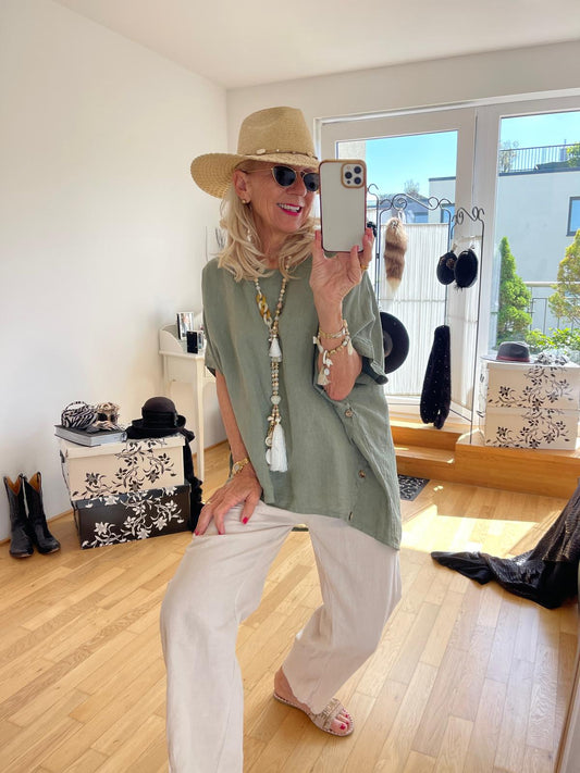 Oberteil TORRES green; €89,90 edel im Leinenlook