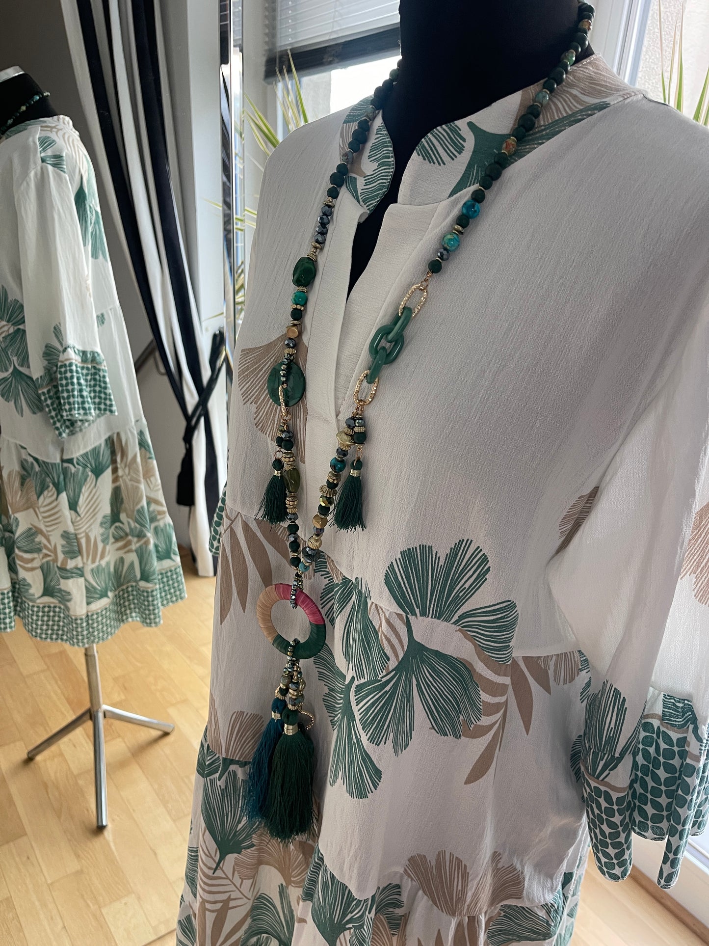Tunika GINKO grün/beige-champagner €69,90; klasse Schnitt, klasse Print, klasse Material…