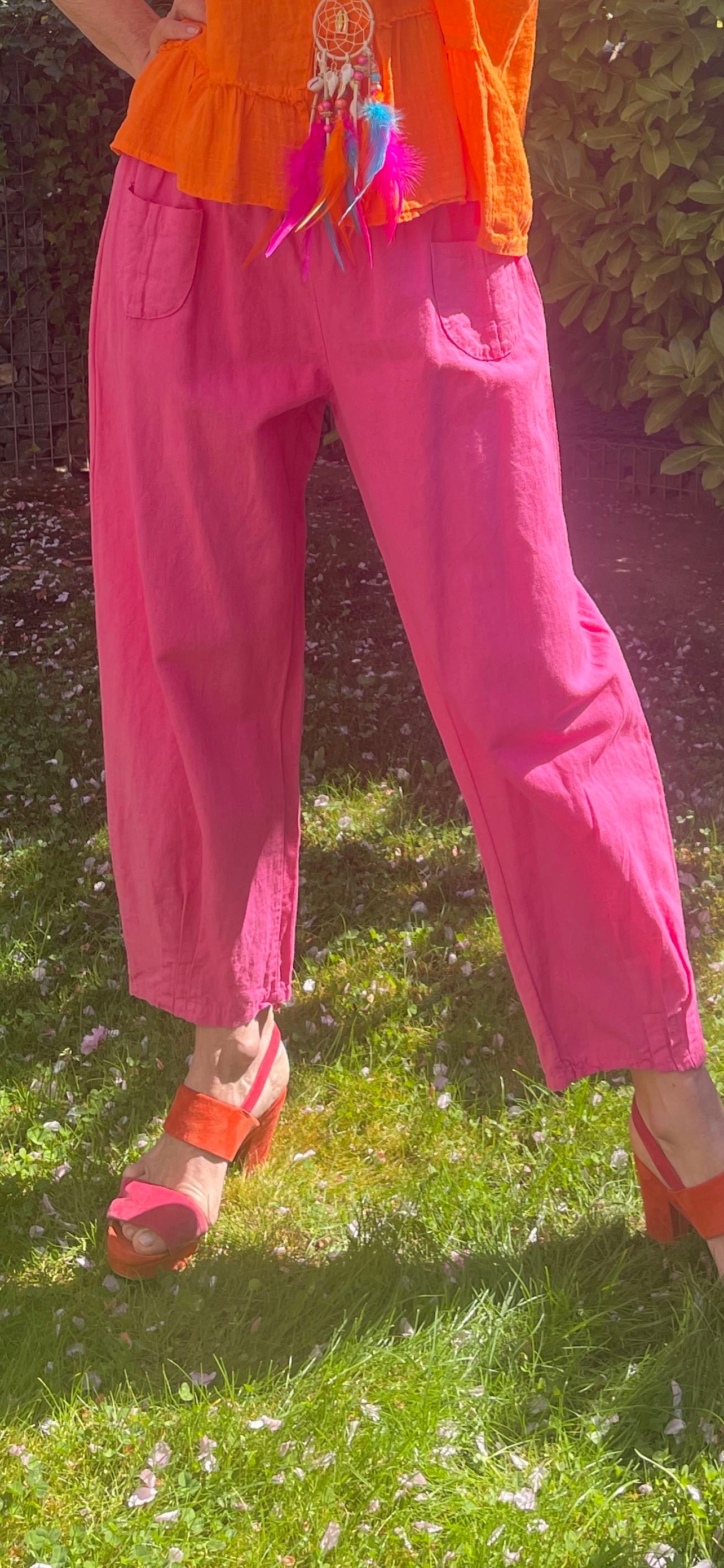 Hose PEGGY pink Gr.XL €69,90; genial sitzendes Modell mit Wohlfühlgarantie