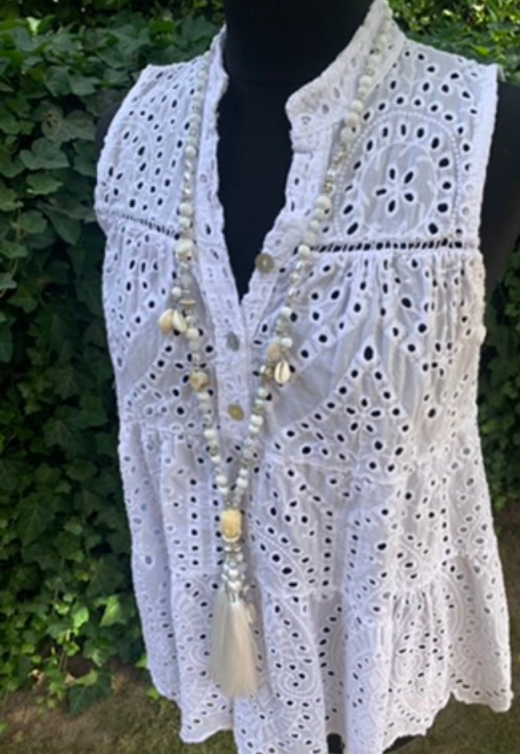 Kette BUDDHA weiß jetzt €29,90 statt €49,90 im Super-Summer-Sale