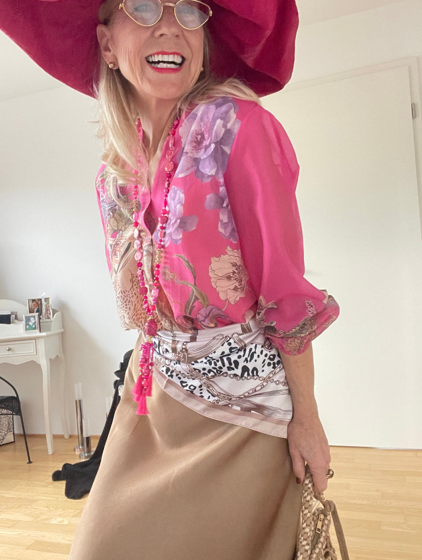 Kette BUDDA pink, stylische Longkette