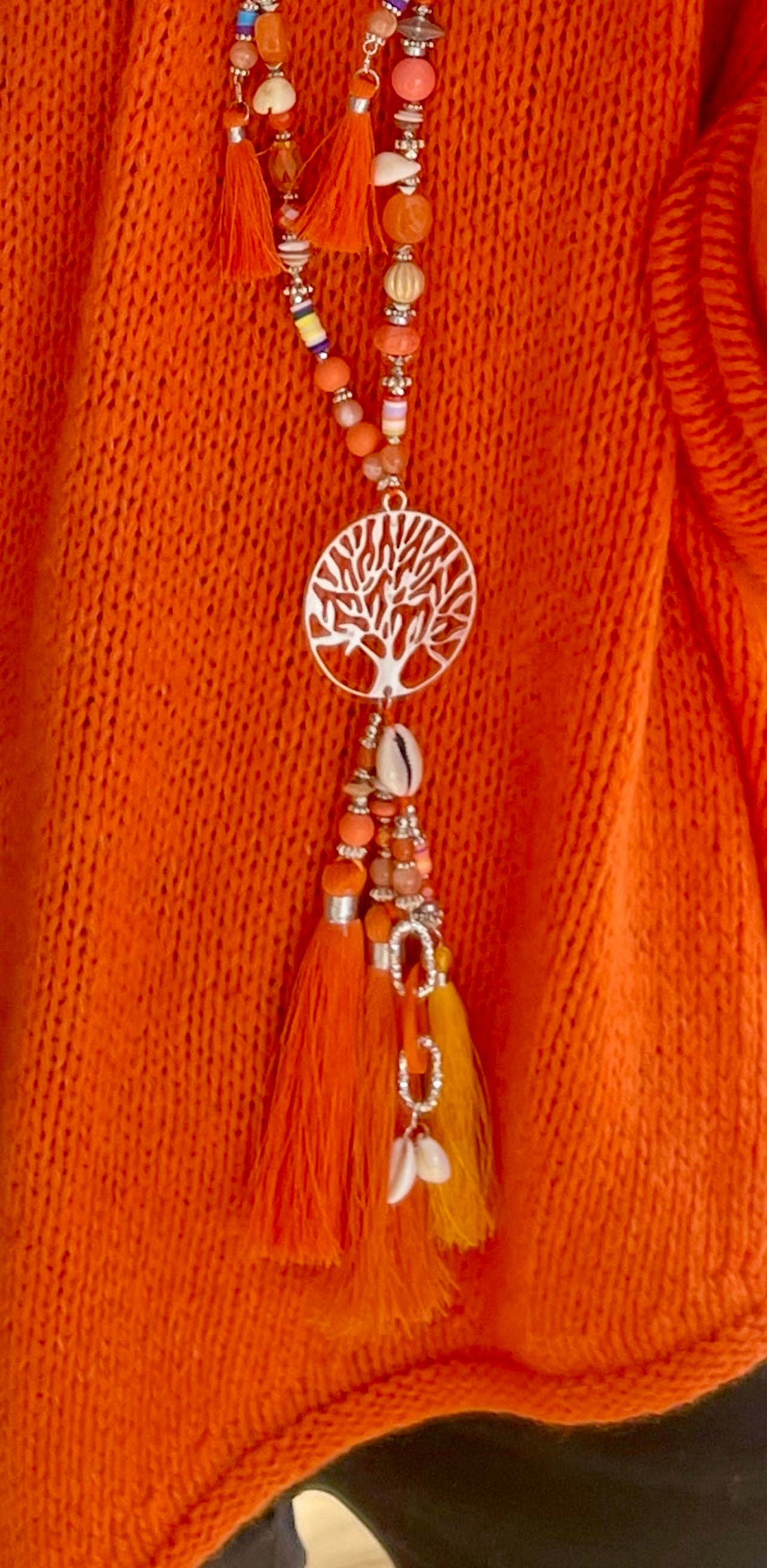 Kette LOVE-TREE orange; jetzt €29,90 statt €49,90; super stylische Longkette