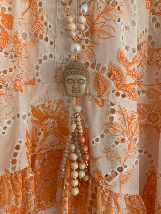 Kette BUDDHA orange/ beige; „Im Black-Friday-Outlet“ jetzt €29,90 statt €49,90