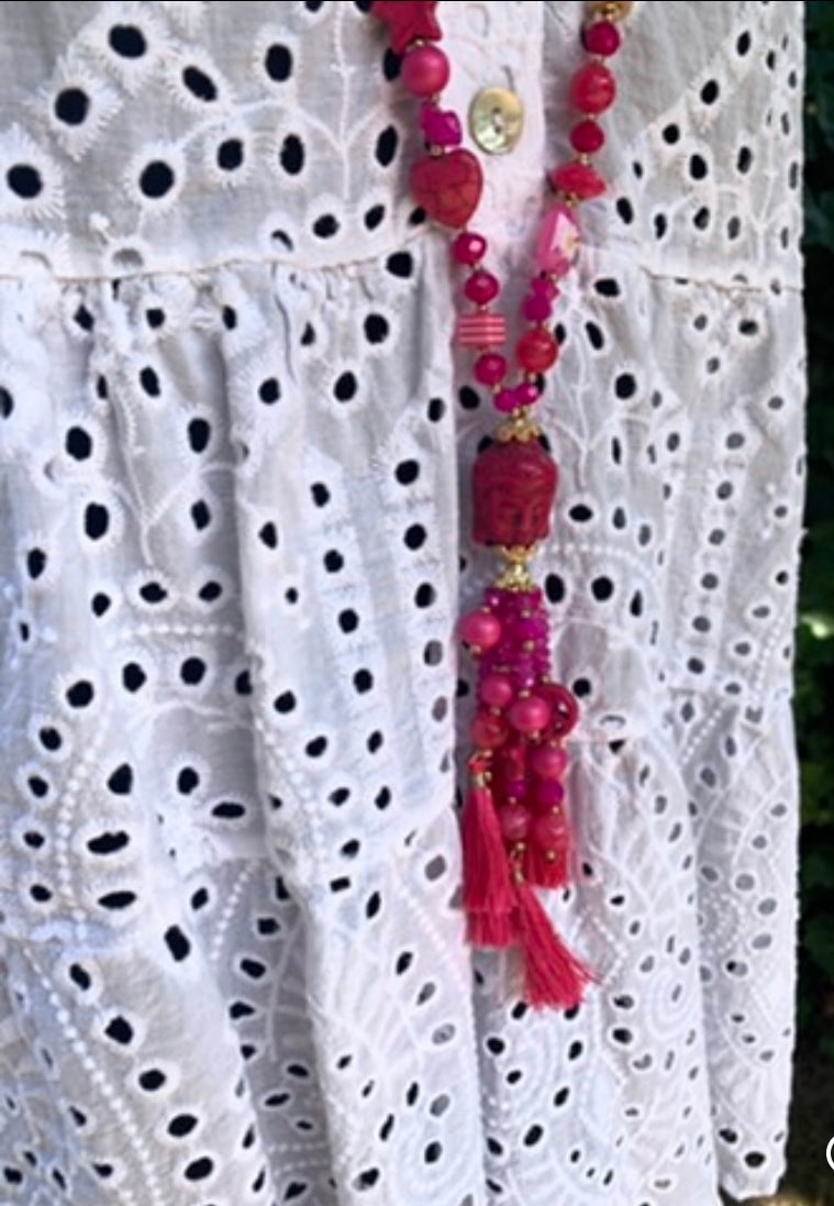 Kette BUDDHA pink jetzt €29,90 statt €49,90 im Super-Summer-Sale