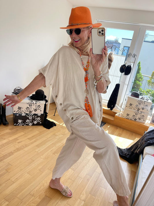 Oberteil TORRES beige; €89,90; edler Leinenlook