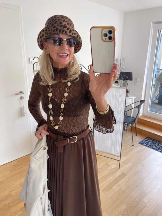 Oberteil ATHEN brown €69,90; ein „Spitzen“ Oberteil🍂