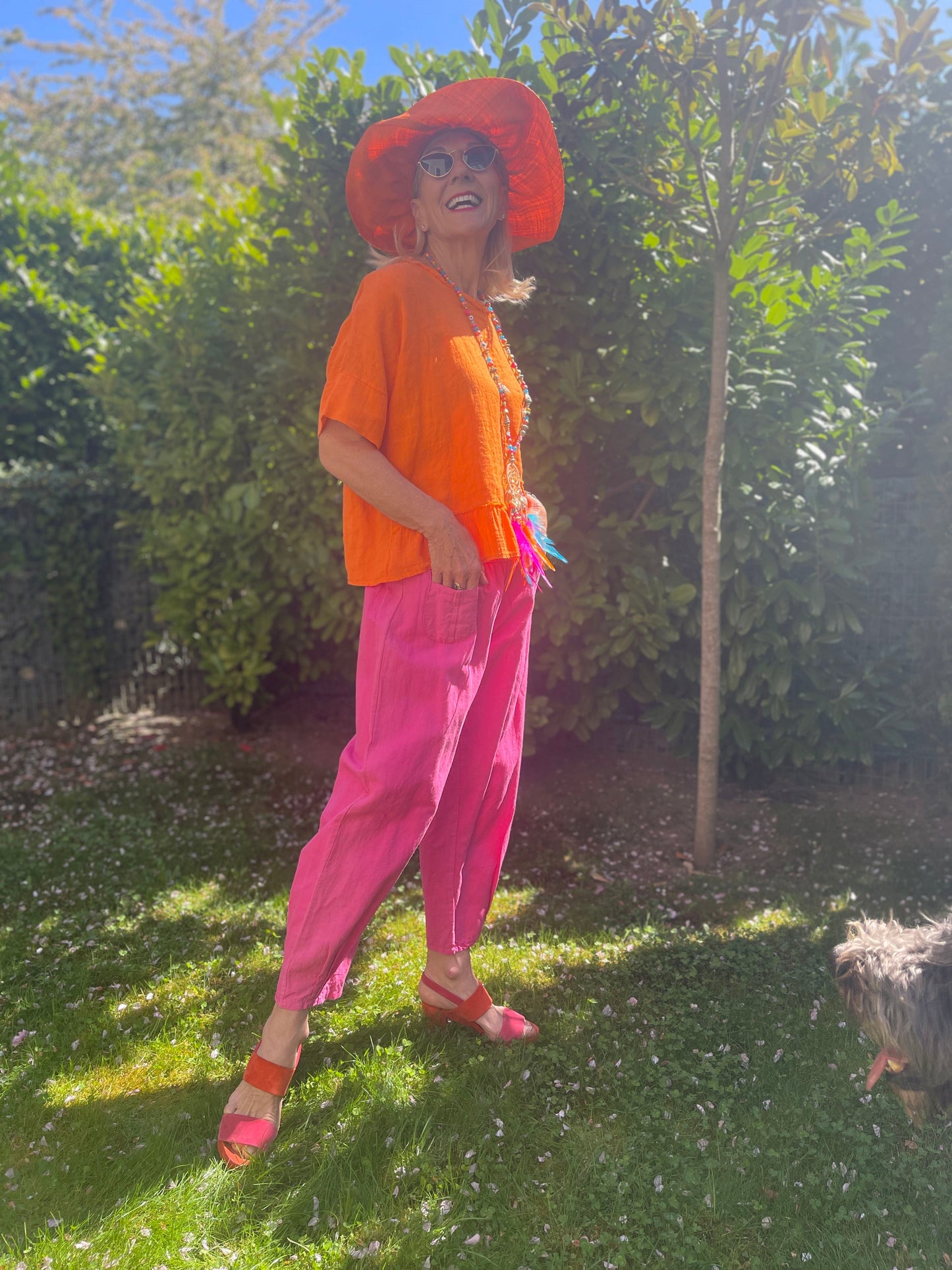 Hose PEGGY pink Gr.XL €69,90; genial sitzendes Modell mit Wohlfühlgarantie