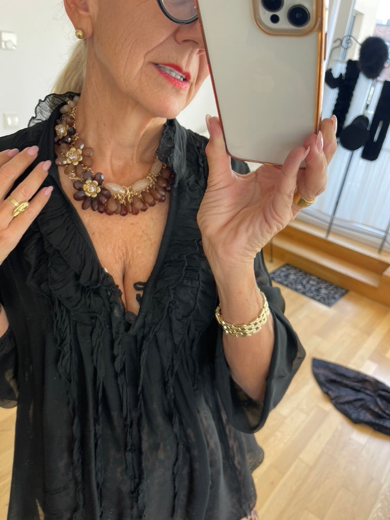 Kette CANTON €49,90, super edle Collierkette in schönen Brauntönen