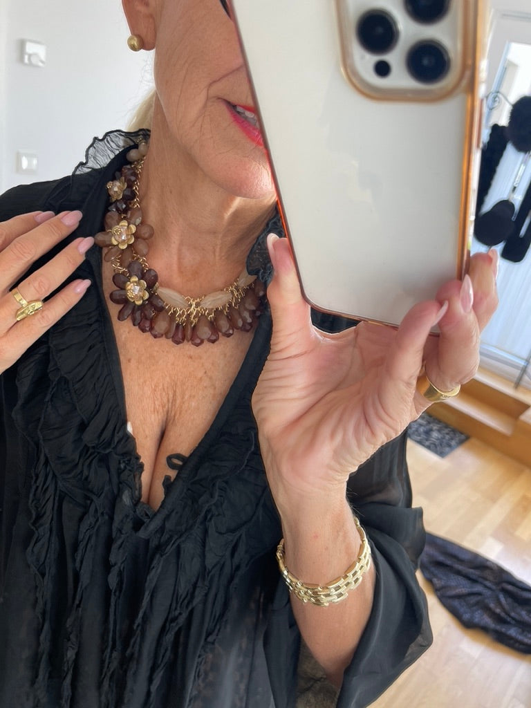 Kette CANTON €49,90, super edle Collierkette in schönen Brauntönen