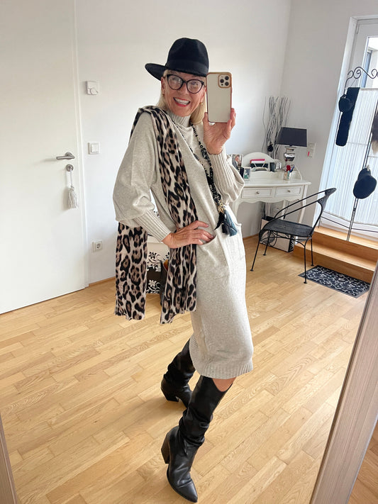 Kleid LADY champanger; „IM BLACK-FRIDAY OUTLET“ nur noch €69,90 statt €99,90; fantastisch sitzendes Strickkleid, schick, edel und soooo herrlich angenehm