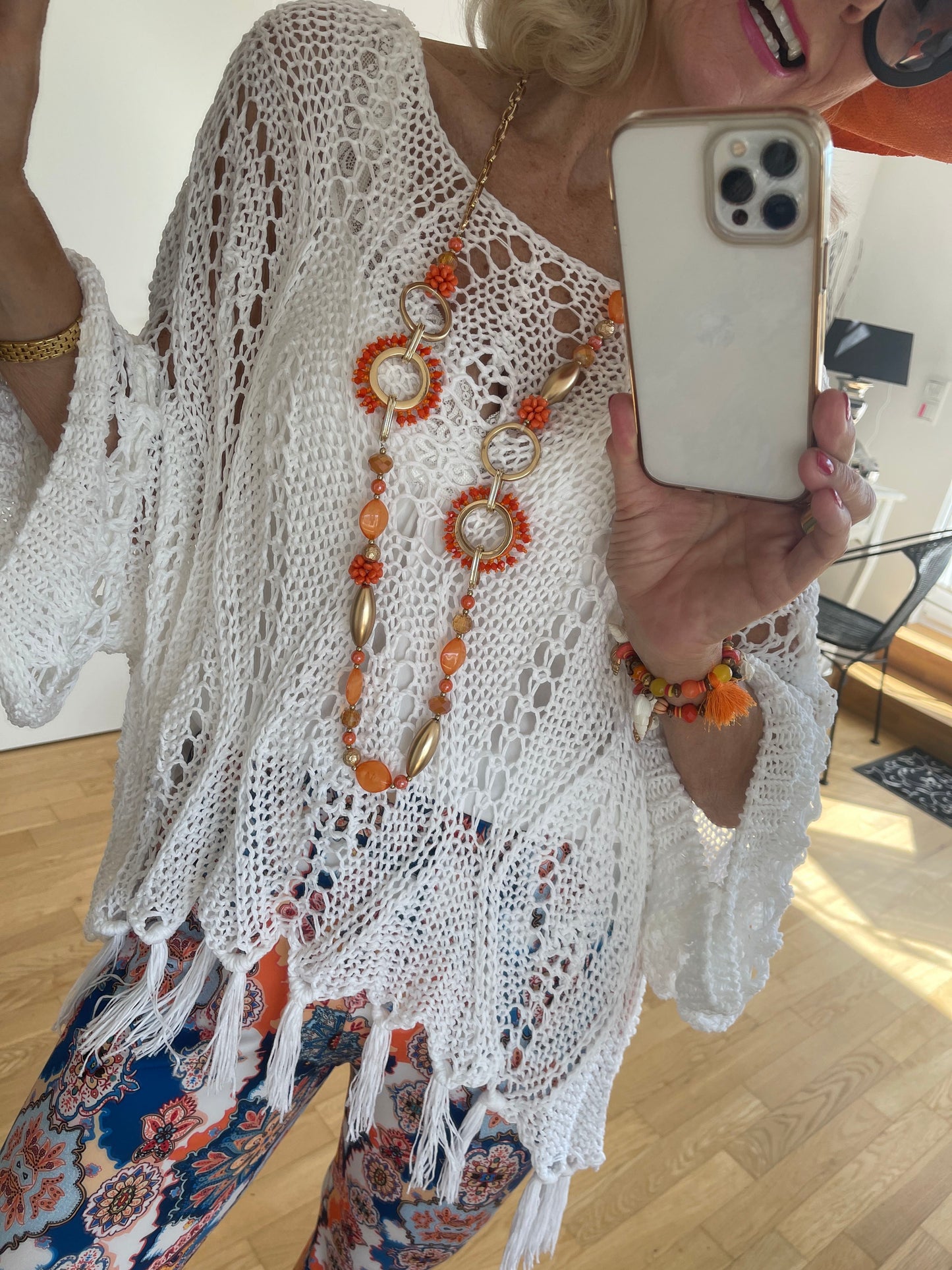 Pullover MARCH white Fransen jetzt €49,90 im ENDLESS-SUMMER-SALE