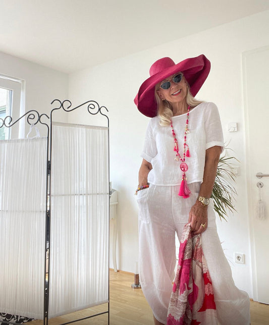 Hose MERLOT €79,90; super schicke und extravagante Leinenhose