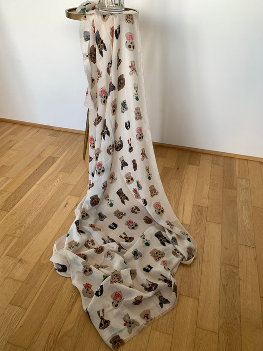 Schal SNOOPY creme-weiß; jetzt €25,90 statt €39,90