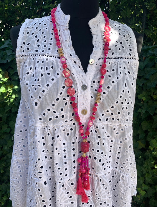Kette BUDDHA pink jetzt €29,90 statt €49,90 im Super-Summer-Sale
