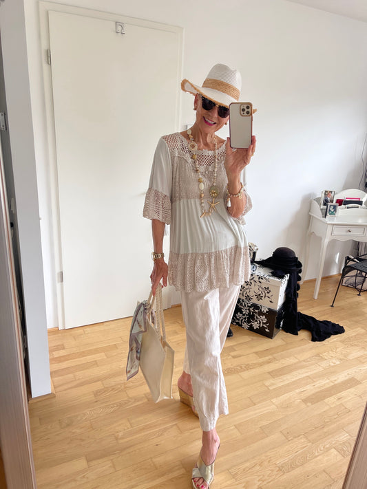 Tunika LIDO beige; jetzt €39,90 statt €69,90 im Super Summer Sale