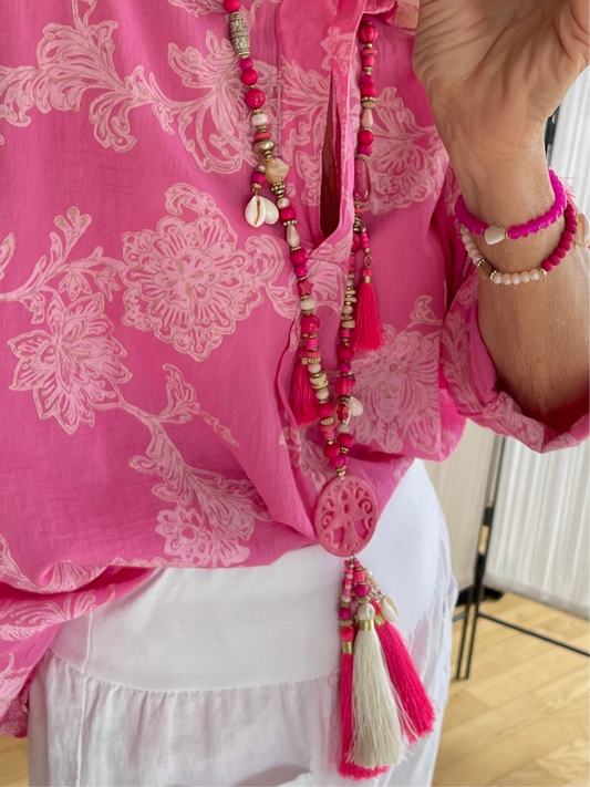 Kette MAYBE pink €59,90; stylische Longkette