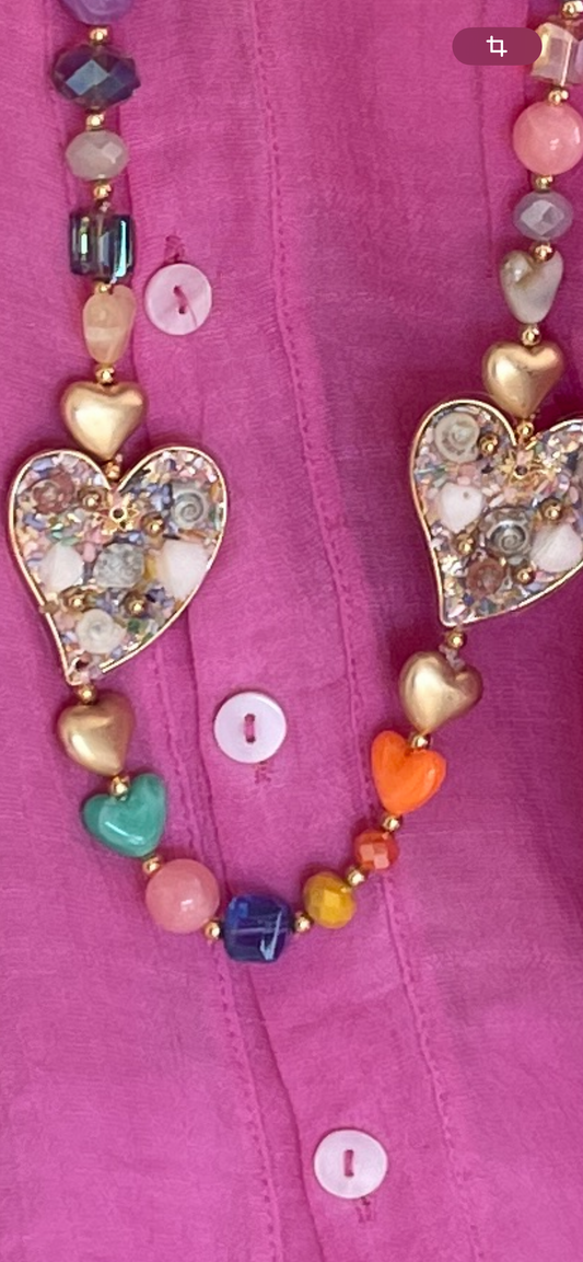 Kette NASSAU €49,90; wunderschöne Longkette in Form und Farbgebung