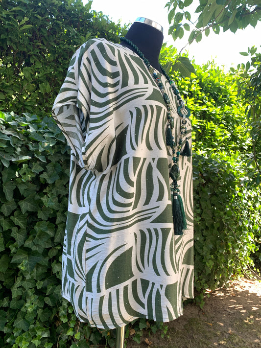 Oberteil STRIPE grün/creme-weiß; jetzt €39,90 statt €79,90 im Super Summer Sale