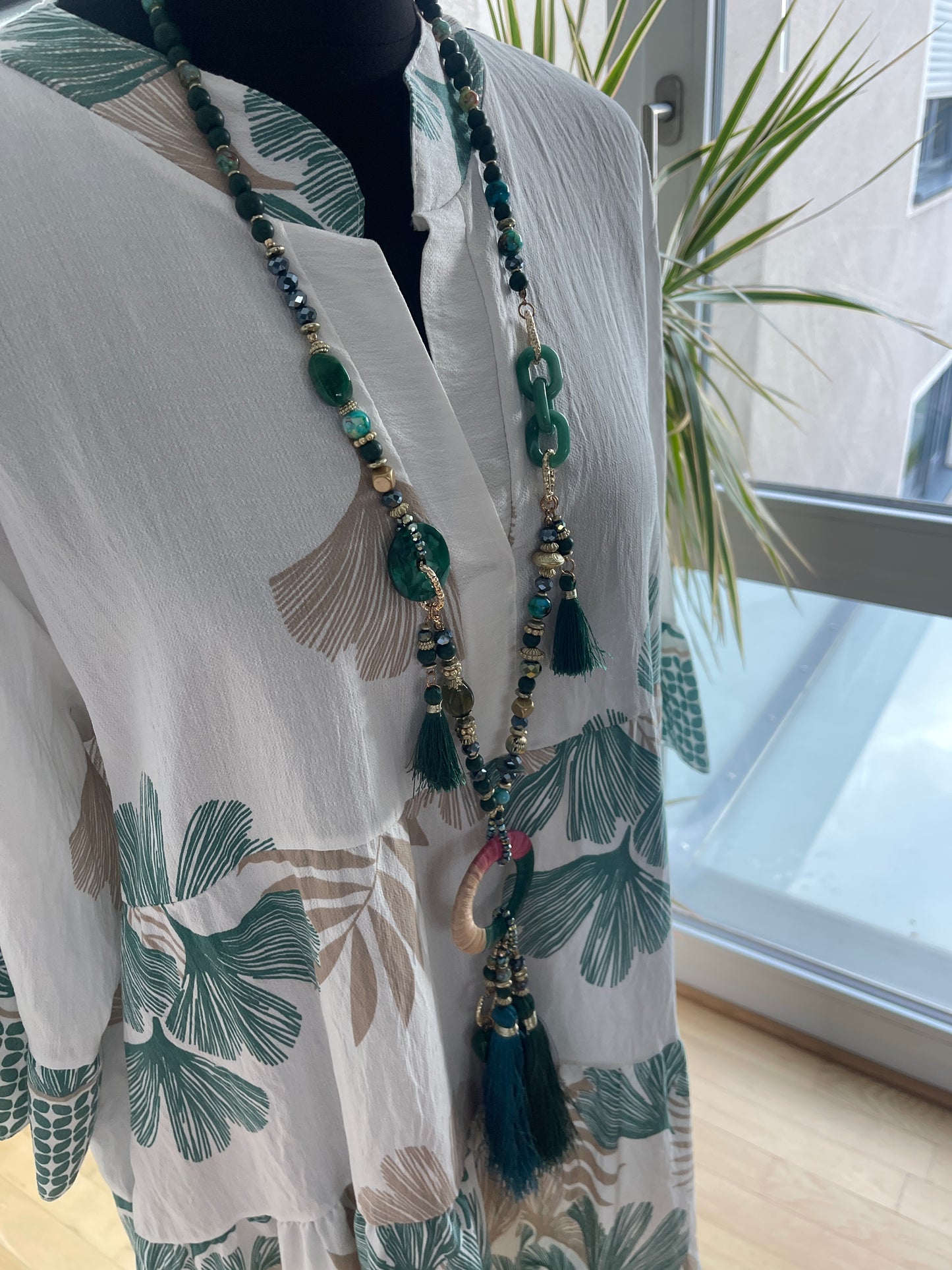 Tunika GINKO grün/beige-champagner €69,90; klasse Schnitt, klasse Print, klasse Material…