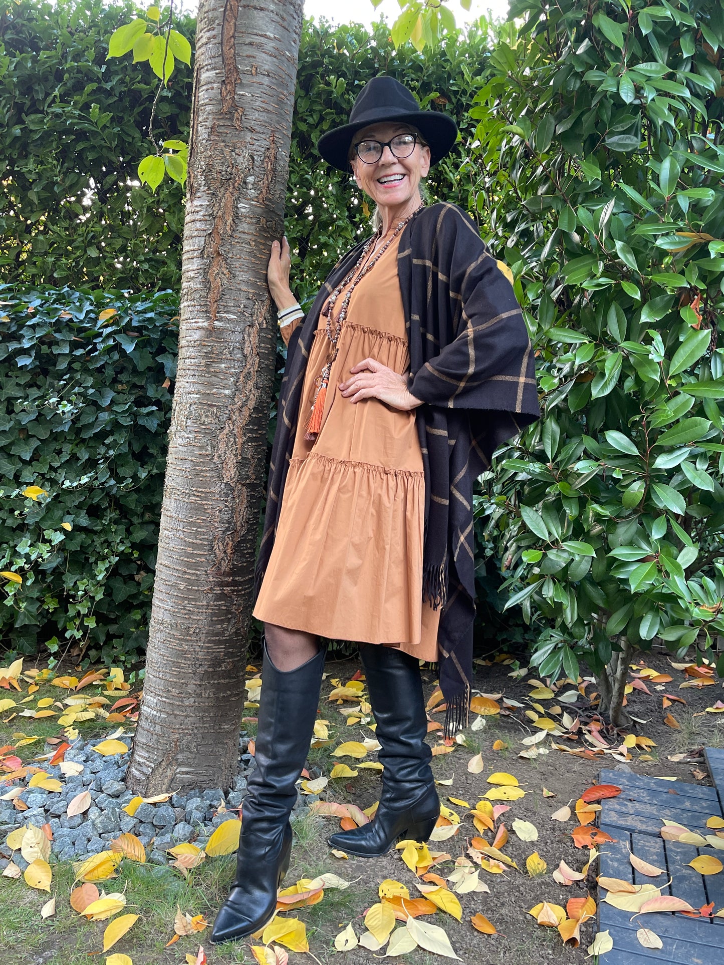 Kleid CAMPIONE cognac;  „IM BLACK-FRIDAY OUTLET“ nur noch €39,90 statt €89,90; total unkompliziertes, super schickes Allroundkleid