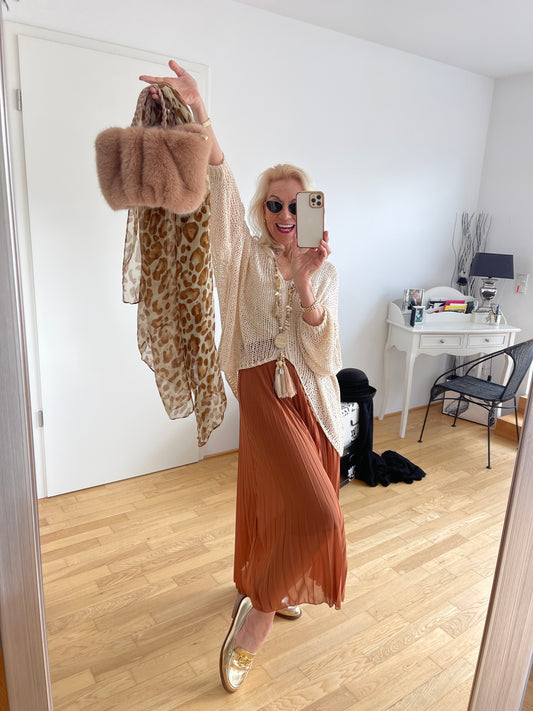 Rock GORDI kupfer; „Im MEGA-OUTLET“ jetzt €29,90 statt €79,90; genial sitzender Plissee-Rock