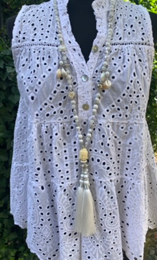 Kette BUDDHA weiß jetzt €29,90 statt €49,90 im Super-Summer-Sale