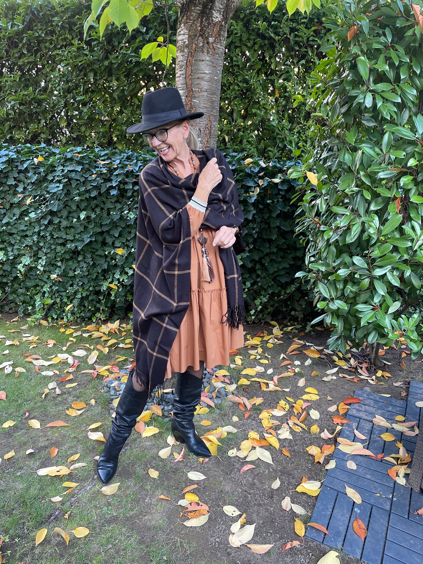 Kleid CAMPIONE cognac;  „IM BLACK-FRIDAY OUTLET“ nur noch €39,90 statt €89,90; total unkompliziertes, super schickes Allroundkleid