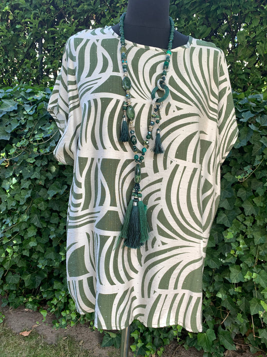 Oberteil STRIPE grün/creme-weiß; jetzt €39,90 statt €79,90 im Super Summer Sale