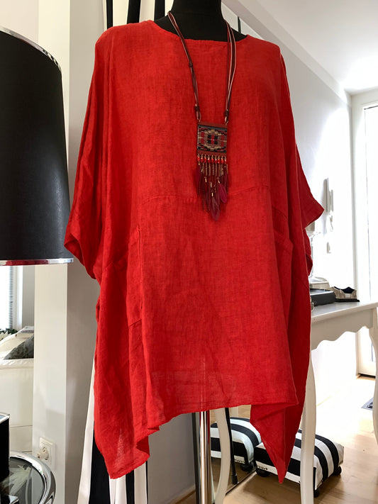 Tunika KAMAL red; jetzt €49,90 statt €99,90 um Super-Sale