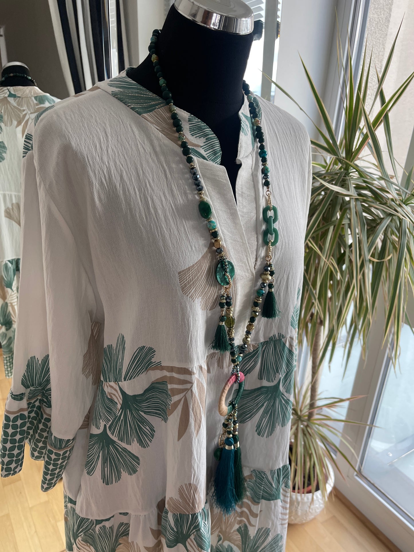 Tunika GINKO grün/beige-champagner €69,90; klasse Schnitt, klasse Print, klasse Material…