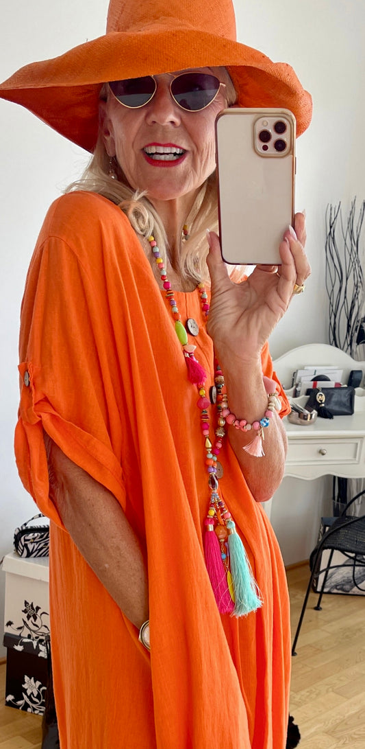 Kleid LELLY orange um Summer-Sale jetzt €59,90 statt €109,90 im Super Summer Sale
