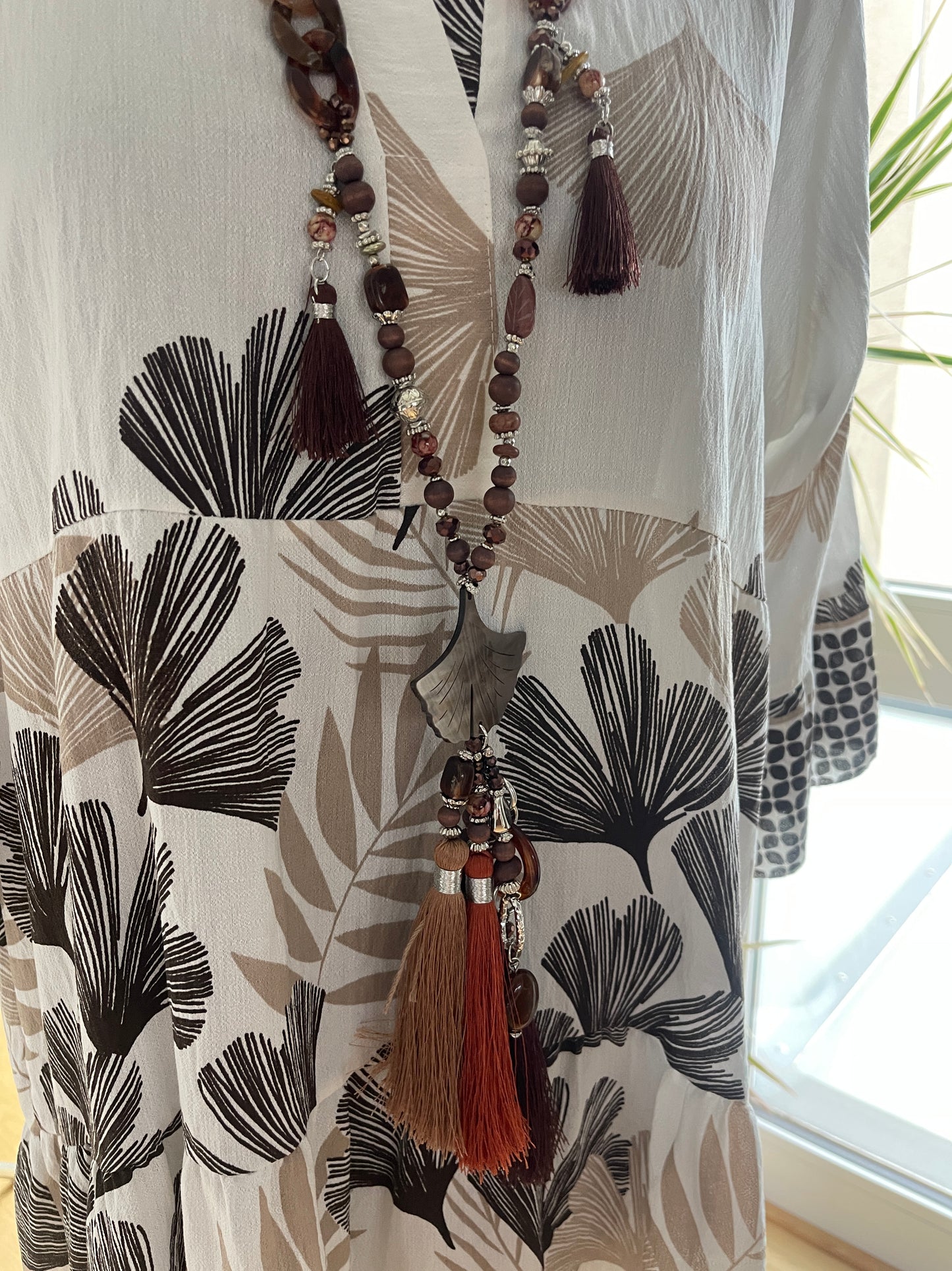 Tunika GINKO schwarz, beige-champagner €69,90; starker Look, klasse Print, perfekter One-Size-Schnitt