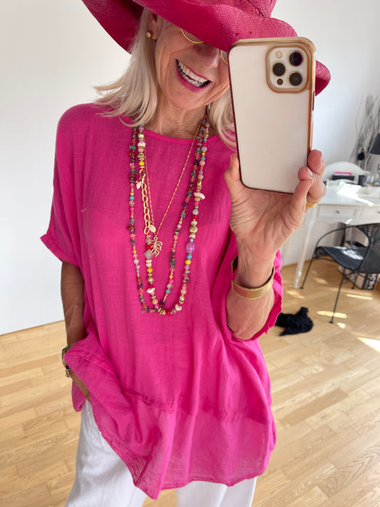 Tunika SANDY pink SPRING-OFFER jetzt €49,90 statt €69,90; genial lässige Schnitt auch für XXXL-Größen