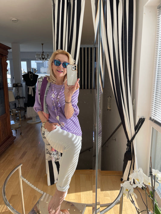 Pullover JUNE flieder €69,90; locker, lässig und herrlich luftig