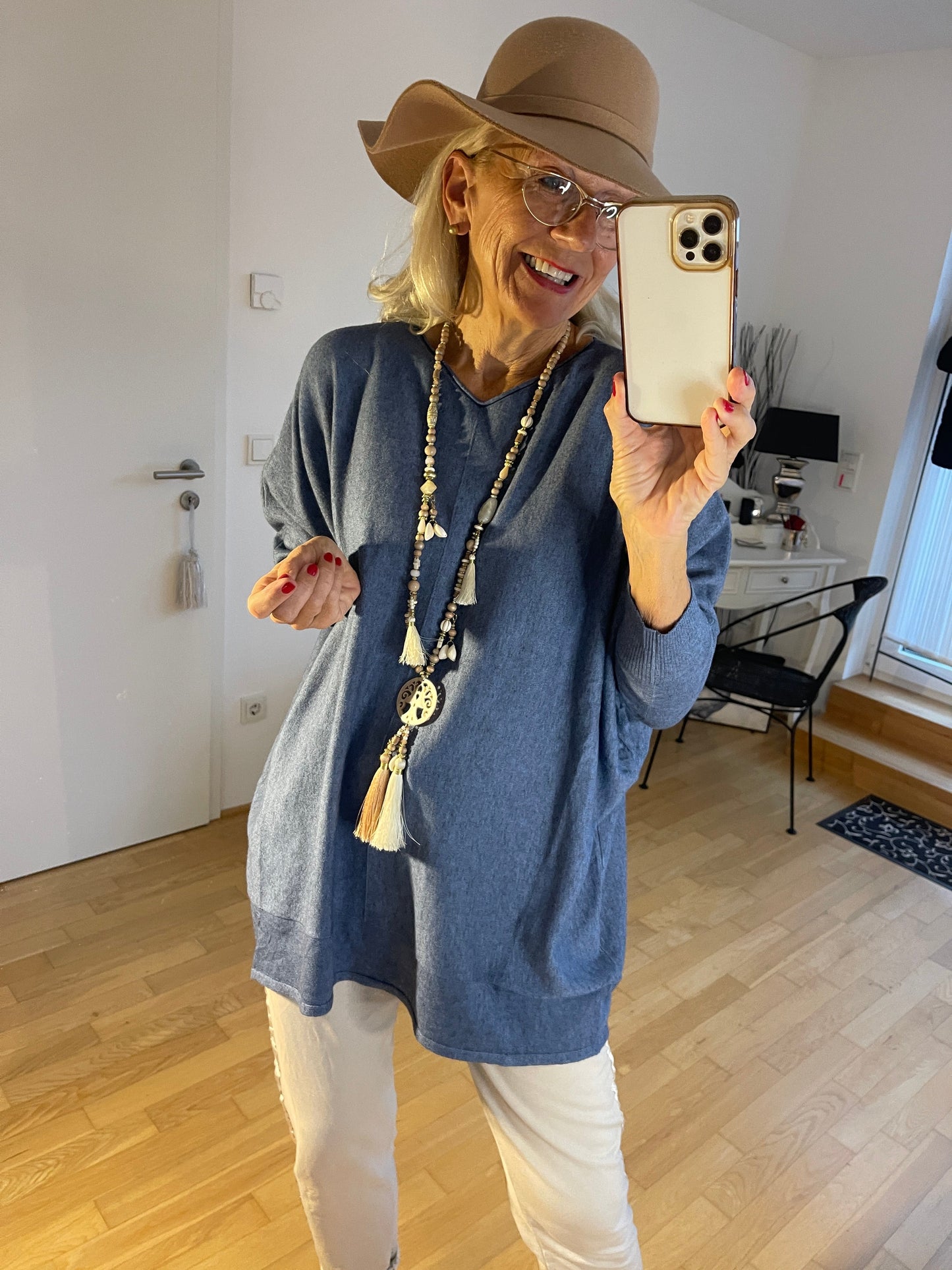 Pullover MOLA blue; jetzt im Oktober -Sale €59,90 statt €99,90…klasse Modell auch für Genussgrößen