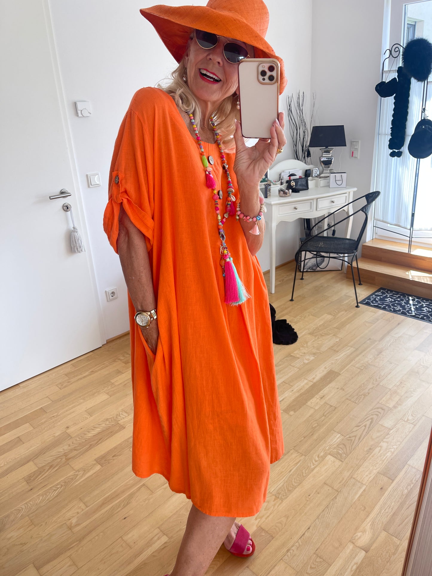 Kleid LELLY orange jetzt €56,90 im ENDLESS-SUMMER-SALE