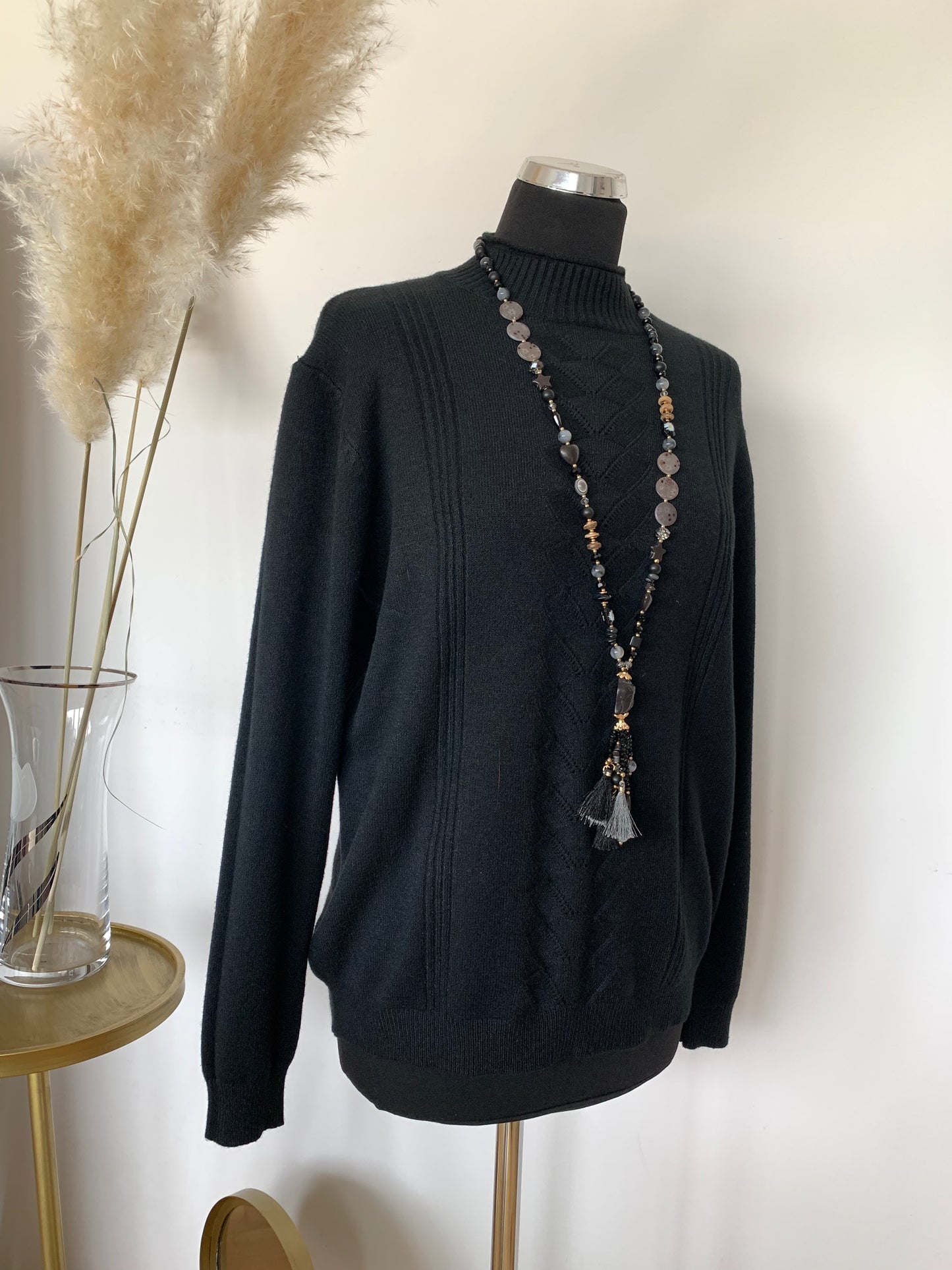 Pullover JANITOS black; stylischer Look & herrlich angenehm zu tragen!! „Im MEGA-OUTLET“ nur noch €29,90 statt €79,90