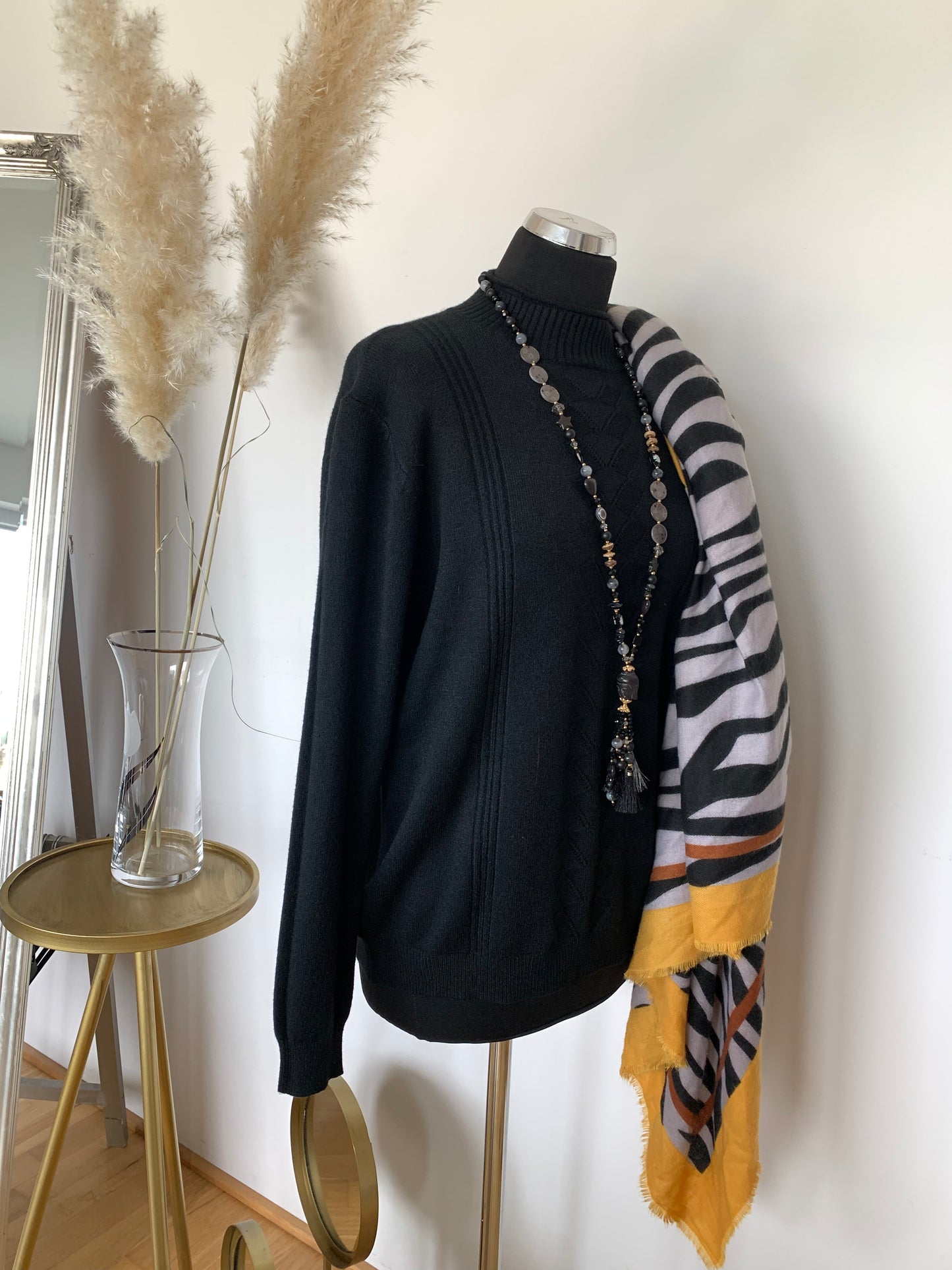 Pullover JANITOS black; stylischer Look & herrlich angenehm zu tragen!! „Im MEGA-OUTLET“ nur noch €29,90 statt €79,90