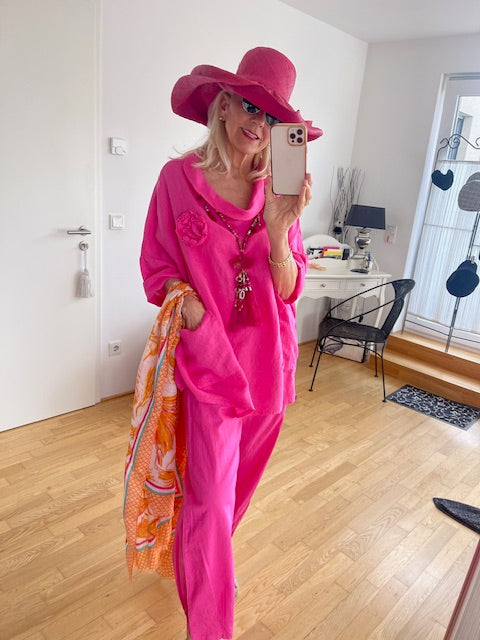 Tunika KELLY pink €89,90; so edel, lässig und ideal auch für XXL-Größen